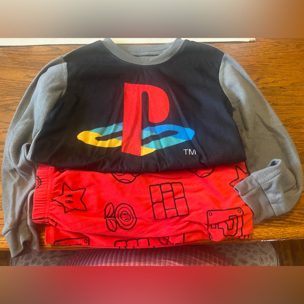Sony Kids Pajama Set - Black, Red, Gray